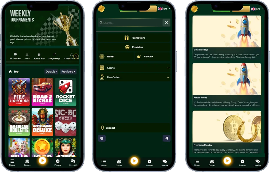 Golden Clover Casino on Mobile